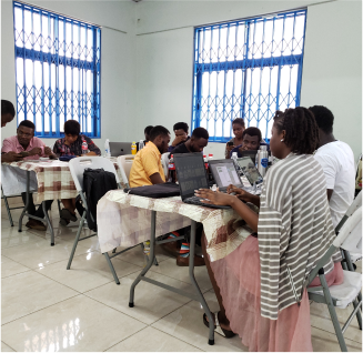 PayBox community members at an hackathon event