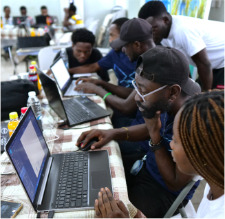 PayBox community members at an hackathon event
